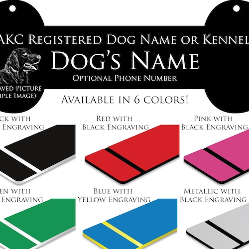View of Kennel Crate Pet Tag Identification Dog Bone Name Plate - Etsy