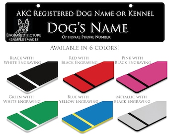 Custom Photo Dog Crate Tag: Personalized Acrylic Kennel Tag