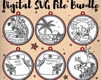 American Traditional Style Tattoo Bundle SVG Digital File Download