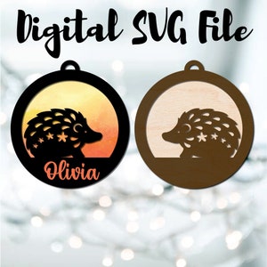 Hedgehog Ornament SVG Digital File Download