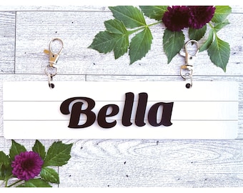 Personalized Pet Crate Tag: Farmhouse Style Dog Kennel Name Sign