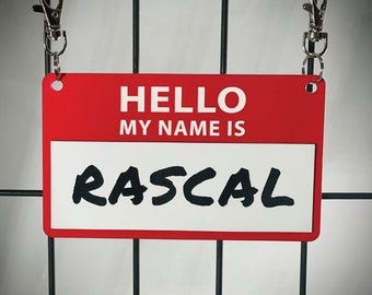 Personalized Pet Crate Tag: Acrylic Dog Kennel Name Sign