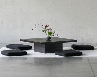 Modern black coffee table, Modern solid wood coffee table, Solid black coffee table, Small solid wood coffee table, Solid coffee table