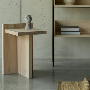 Light natural 2024 wood side table
