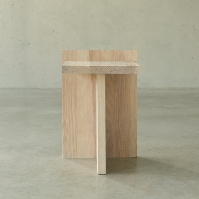 Solid wood end table