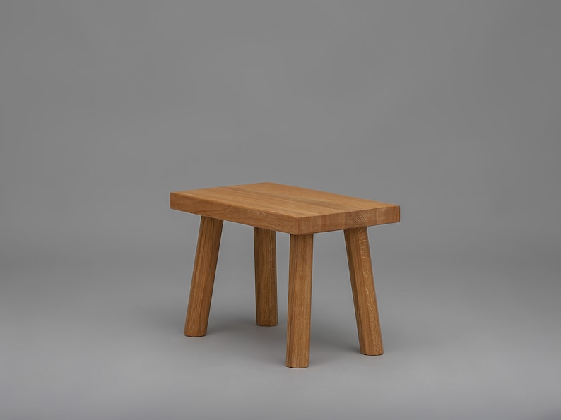 Solid oak step stool