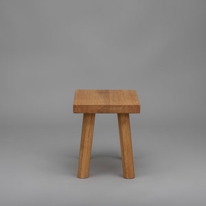 Small step stool, Solid oak step stool, Step stool for adults, Small oak bench, Solid wood step stool, Rustic wooden step stool image 4