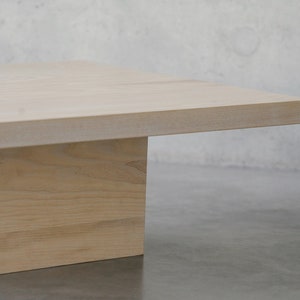 Low table for floor seating, Low profile table, Wooden low table, Low white table, Low square table, White square coffee table image 10