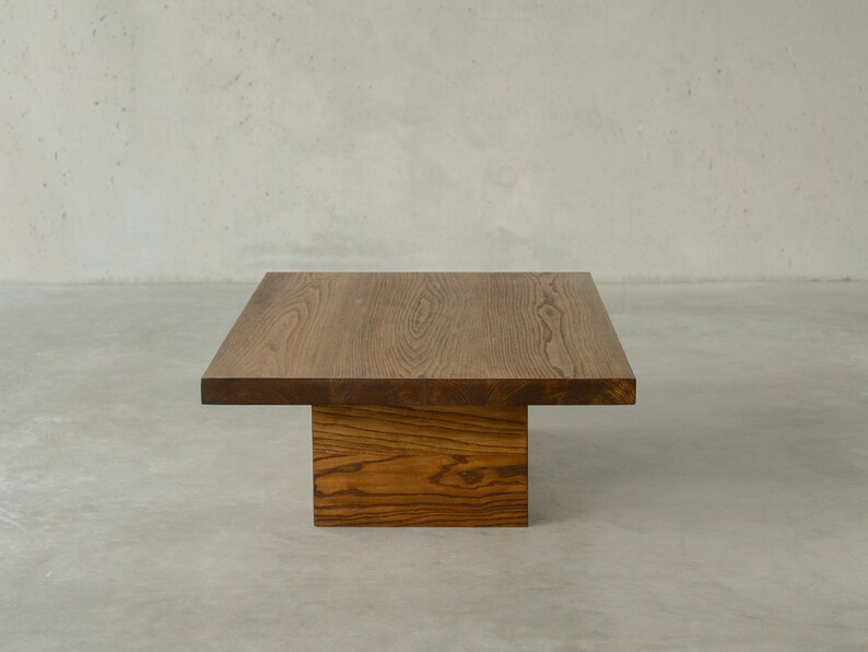 Japandi Coffee Table Japandi Style Coffee Table Pedestal Etsy UK