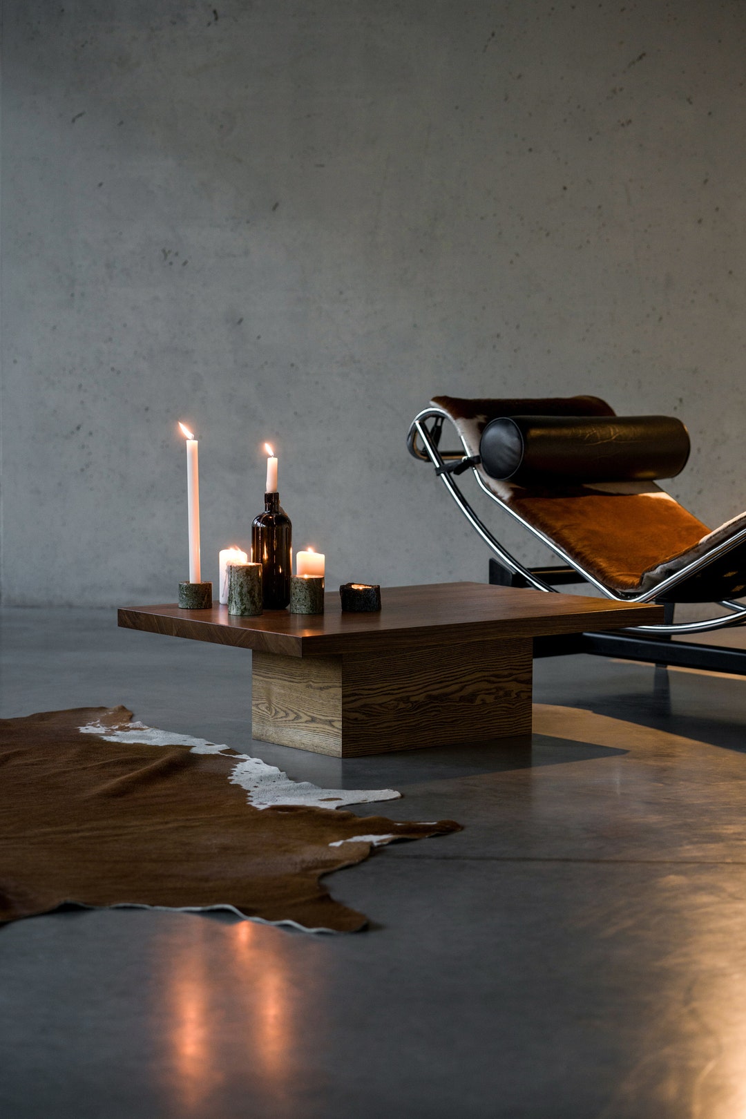 Wood Center Table for Living Room, Solid Wood Table for Living Room