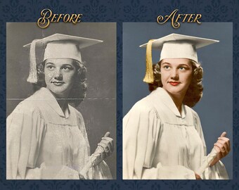 Foto restauratie service, foto reparatie, foto inkleuring, reparatie foto's
