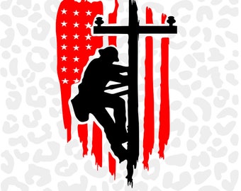 Download Lineman Flag Svg Etsy