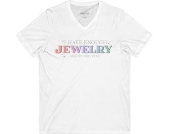 Jewelry Lover V-Neck Tee, Permanent Jewelry Artist Shirt