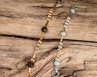 Morse Code Permanent Jewelry Connector, Gold Filled, Sterling Silver, Let Them