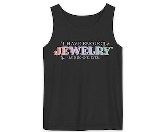 Pastel Rainbow JEWELRY Tank Top | Sparkle Lettering