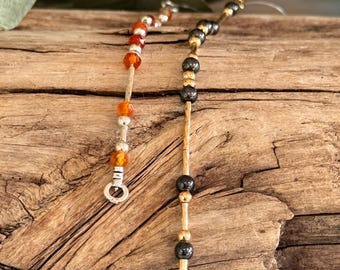Warrior Morse Code Permanent Jewelry Connector, Sterling Silver & Gold Filled