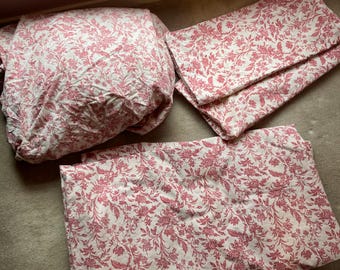 Lenzuola Laura Ashley. Set di lenzuola 100% cotone. Biancheria da letto vintage.