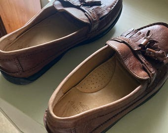 Mocasines de hombre talla 9 / Mocasines vintage con borlas Kiltie
