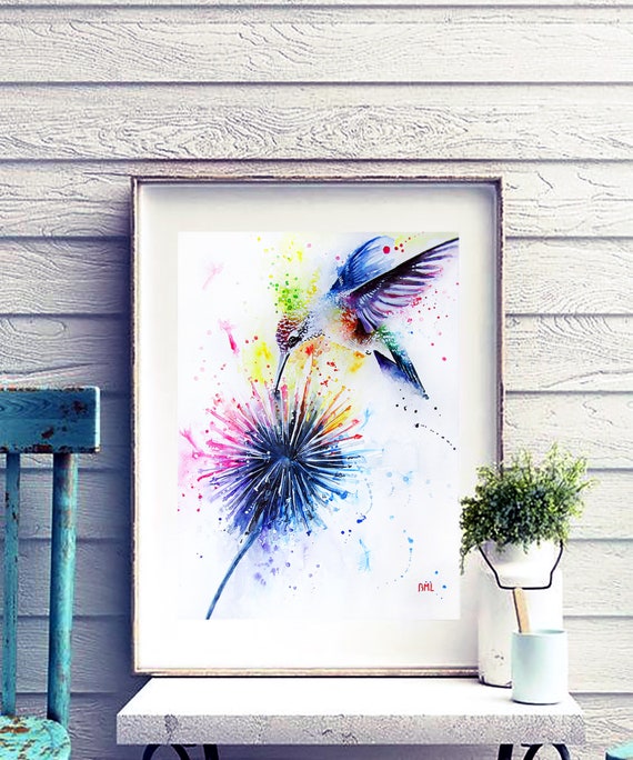 Origami Hummingbird Dandelion Make a Wish Tee