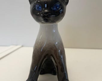 Vintage Porcelain Cat [1970s] Ronzan Italy, Lenci Style Figurine