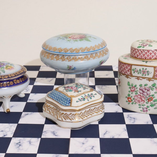 4pcs Lockask Porcelain Limoges Mansard Paris France Germany Ask Dosa