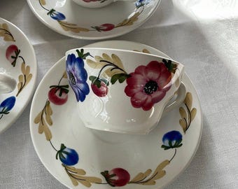 Richard Ginori 6 Coffee Cups Complete With Saucers Richard Ginori