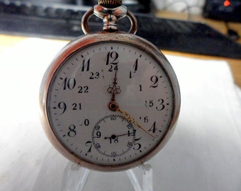 Revue Silver Pocket Watch Etsy
