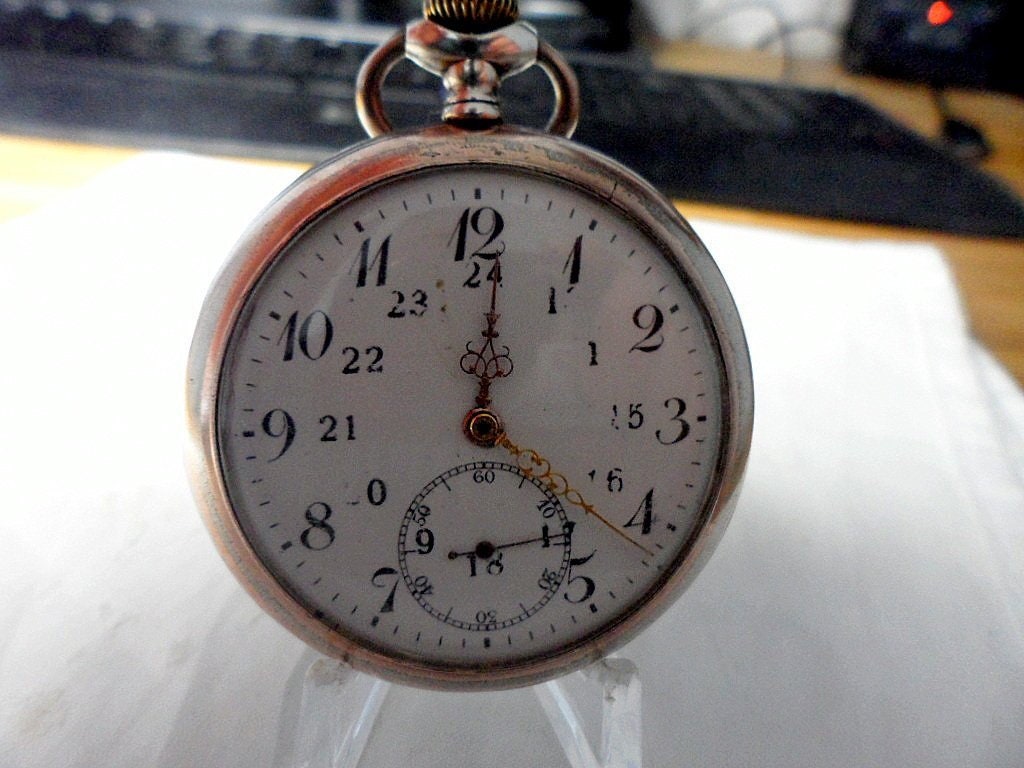 Revue Silver Pocket Watch - Etsy