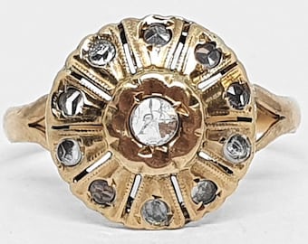 18k Goldring mit Diamanten