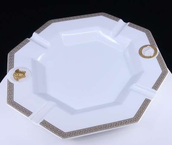 VERSACE ヴェルサーチ　Rosenthal インテリア　灰皿★未使用品★ 新品未使用] ヴェルサーチ クリスタル灰皿 13cm VERSACE ブランド