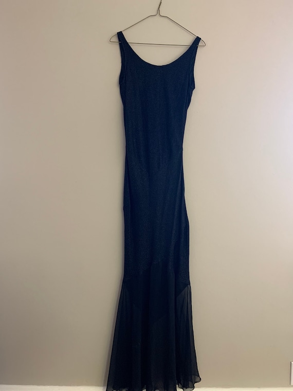 Black backless dress, evening gown, evening dress,