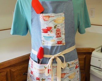 Apron for Women; Christmas Apron; Christmas gift; Apron with Pockets; Holiday Apron; Holiday Gift woman; Handmade Apron; Coworker gift