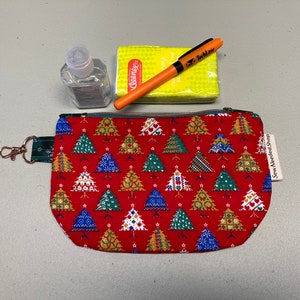Christmas tree zipper pouch, keychain wallet, backpack accessories, travel pouch, zipper wallet pouch, cosmetic bag, travel organizer