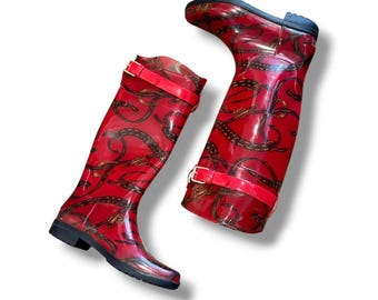 Horseshoe Belt Red Ralph Lauren Rain Boots