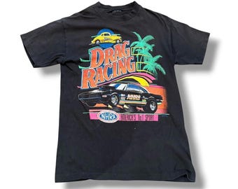 Vintage Black Drag Racing NHRA Tee