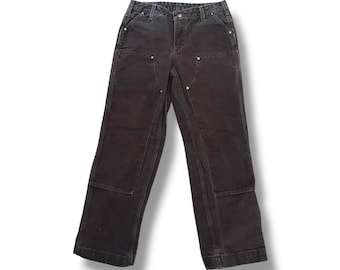 90s 00s カーハート　ダブルニー　モスグリーン　USA Carhartt カーハート B01 Men's Double-Front Work Dungaree