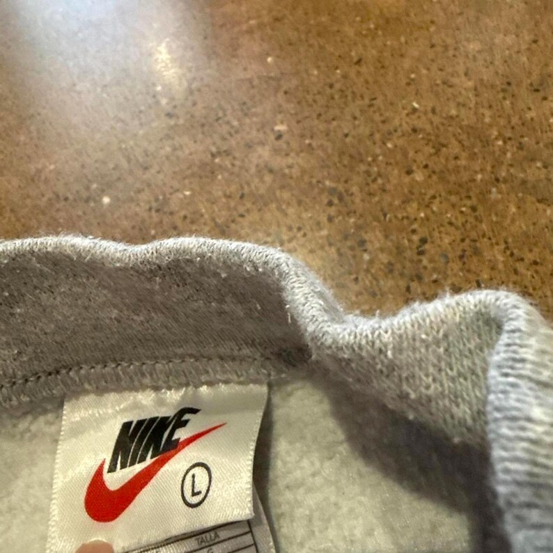 Grey Nike Embroidered Chest Pullover Sweatshirt image 4