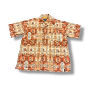 Y2K Tribal Patterned Button Up