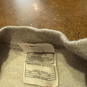 Grey Nike Embroidered Chest Pullover Sweatshirt image 5