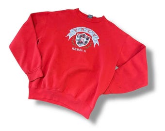 Vintage Rotes UNLV Besticktes Sweatshirt