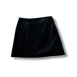 90s Deadstock Black Velvet Mini Skirt