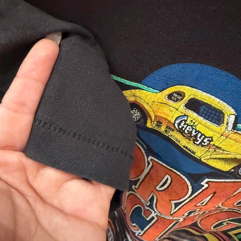 Vintage Black Drag Racing NHRA Tee image 5
