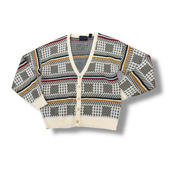 Vintage Basic Editions Primary Pattern Cardigan - image 1