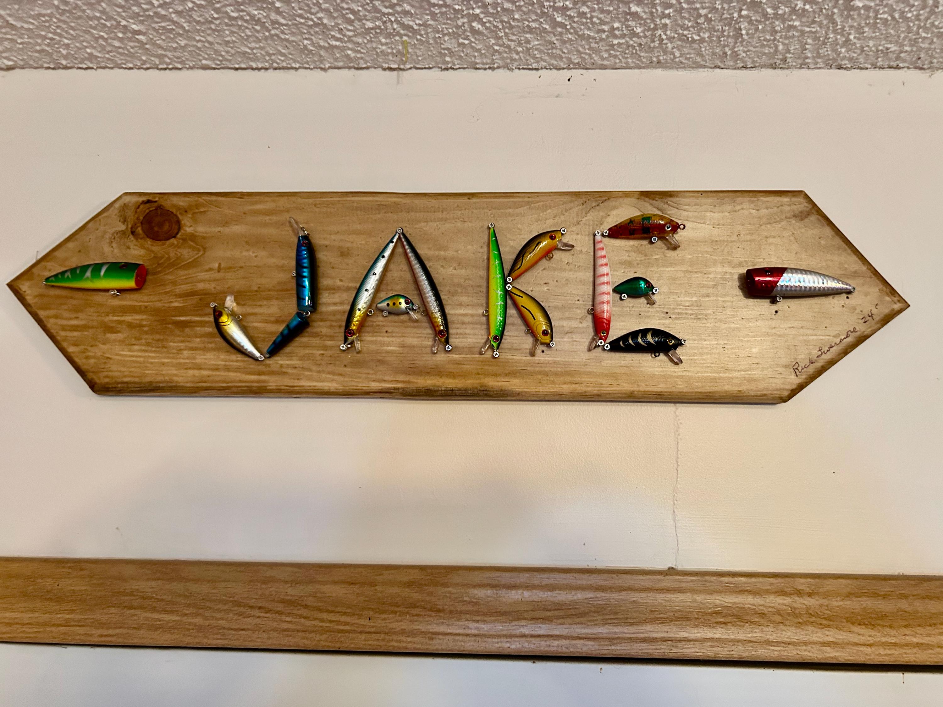 Custom Sign W/ Fishing Lures - Etsy