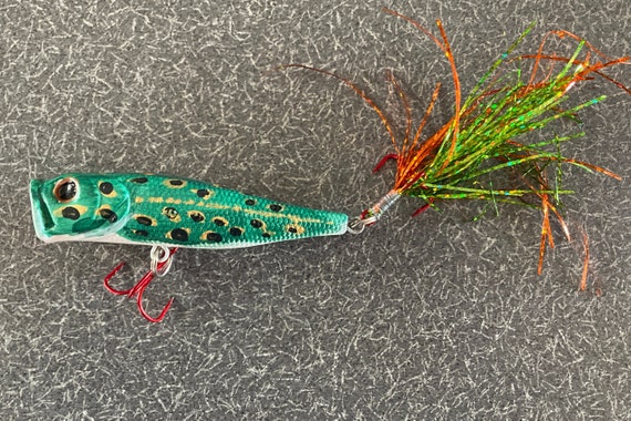 3 1/2 Frog Popper Topwater Fishing Lure Hand Painted -  Canada