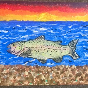 Rainbow River Sunrise Painting on Canvas