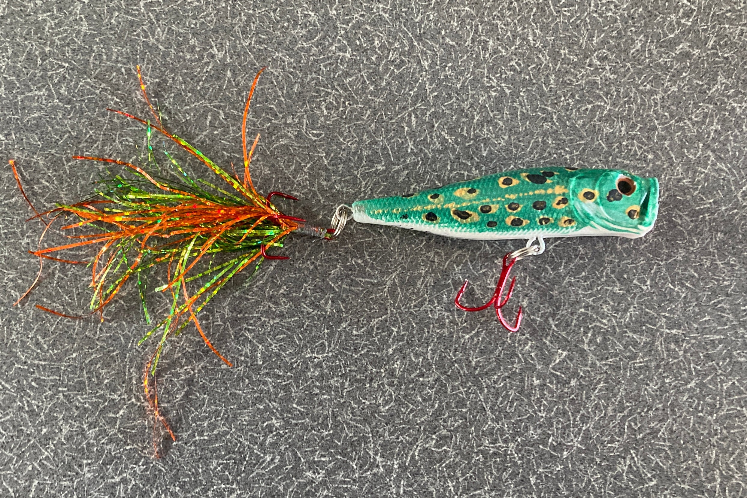 3 1/2" Frog Popper Topwater Fishing Lure Hand Painted - Etsy