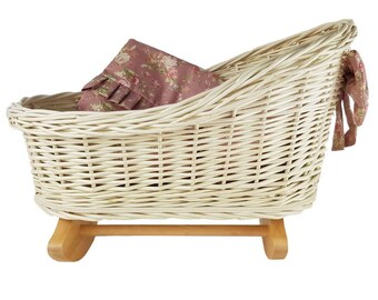 dolls wicker crib