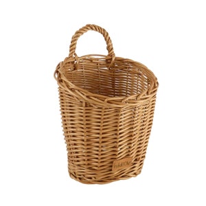 Wiklibox wicker wall basket in NATURAL color. Unpainted! Polish product.
