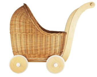wicker doll carriage prices